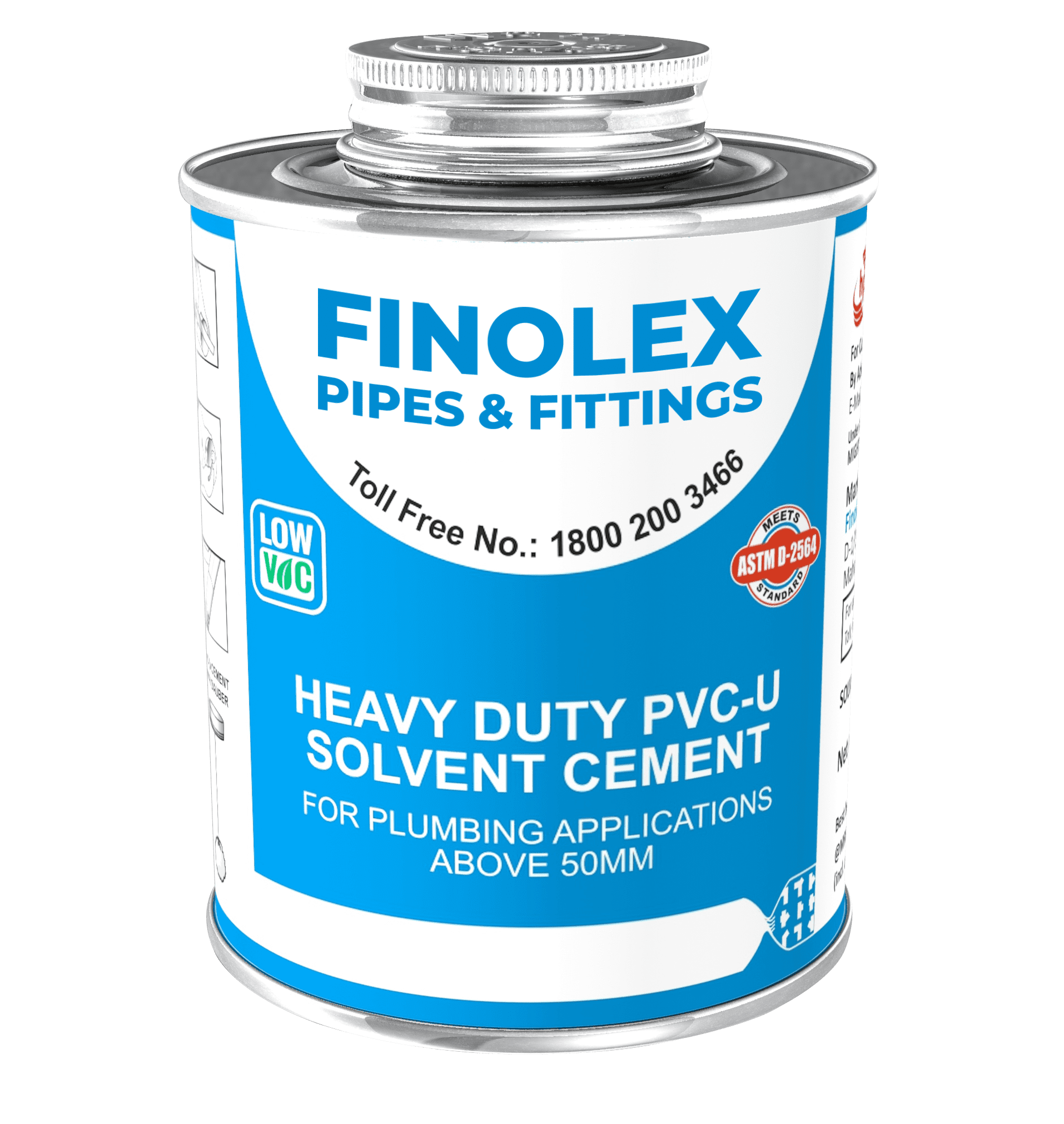 heavy duty pvc-u solvent cement for plumbing applications above 50mm (2″)