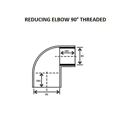 Agricultural Pipe - Reducing Elbow 90° – Threaded