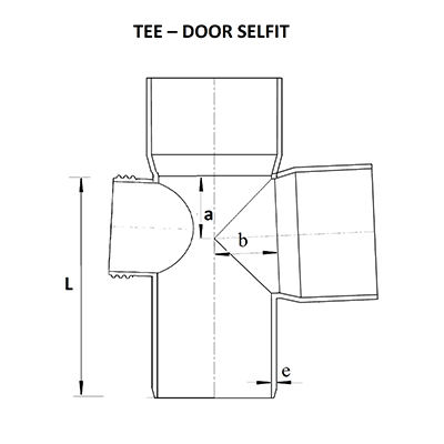 SWR Selfit Pipe - Reducing Tee Door Fitting